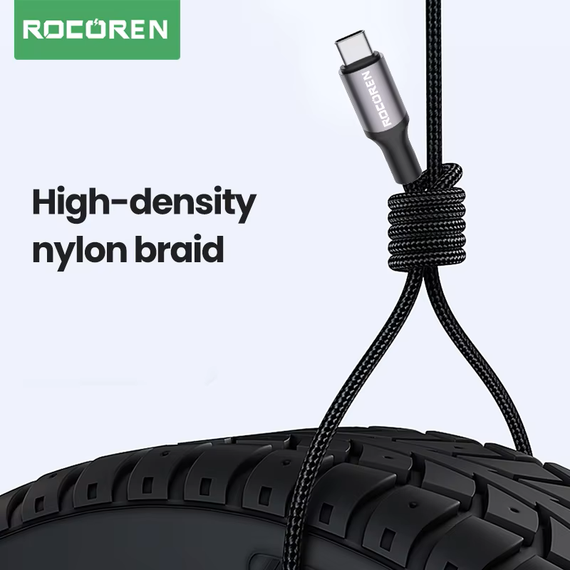Кабель Rocoren 3A USB A-Type C 1 м Серый (RCPBAT-RT0G) - фото 7