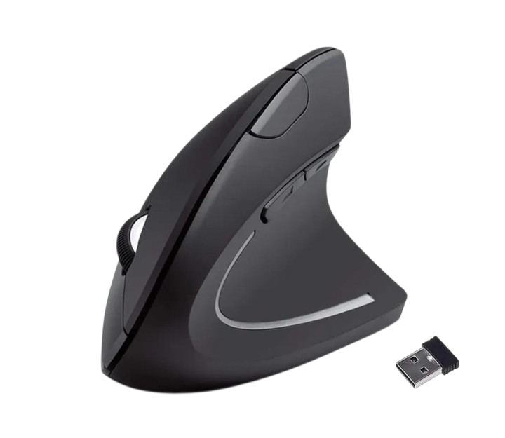 Мышь беспроводная ERGONOMIC MOUSE вертикальная эргономичная компьютерная 2,4 GHz Черный