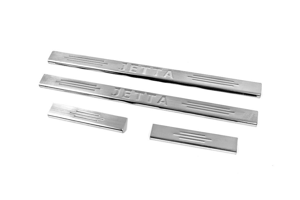 Накладки на пороги Carmos V2 для Volkswagen Jetta 2006-2011 гг. нержавеющая сталь Хром
