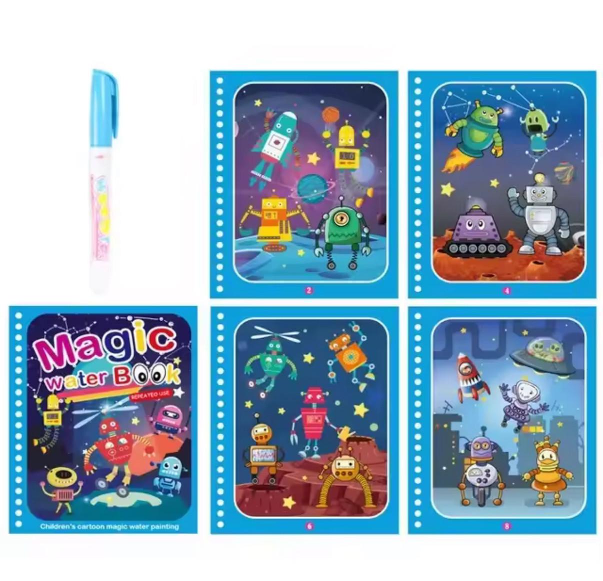 Розмальовка водна багаторазова з маркером 80844 Роботи у космосі (1799508508)