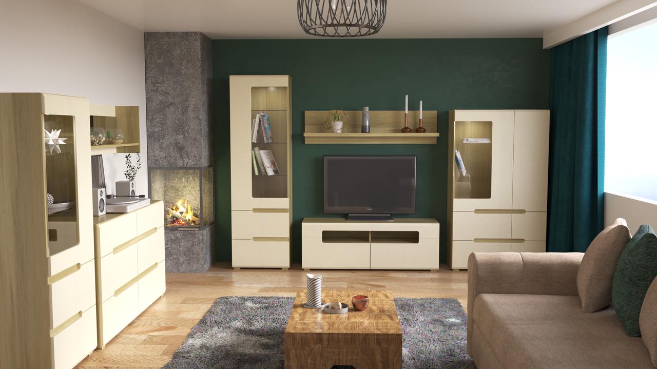 Комплект мебели Intarsio Fusion Дуб скальный/Слоновая кость