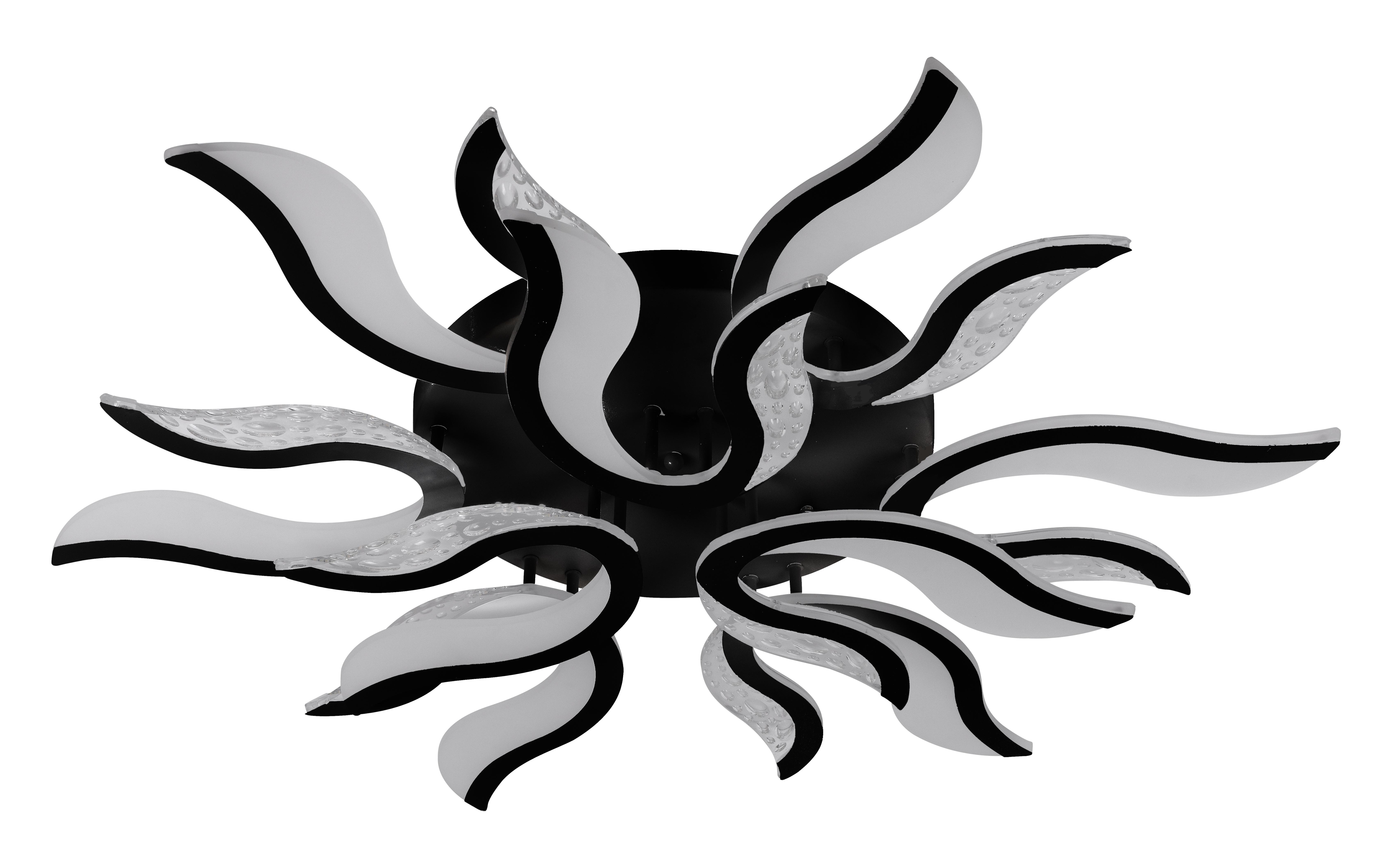 Люстра светодиодная Sirius 6057-9 BK 112W акриловая