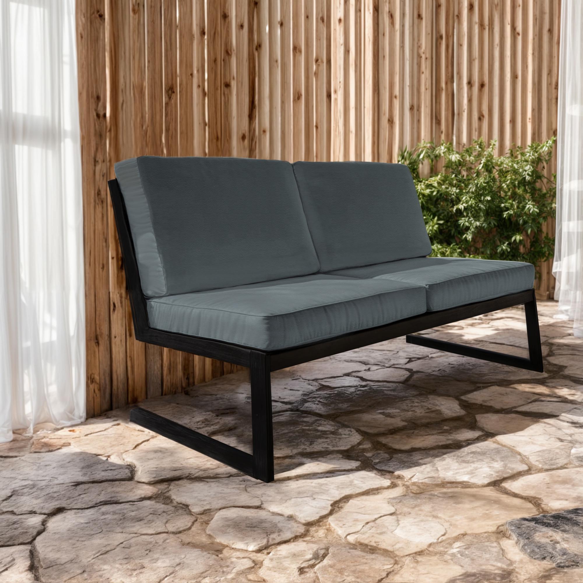 Диван металлический Tobi Sho Флекс DV6 с подушками 750х1560х700 мм рогожка 34/Светло-серый (DV069387)