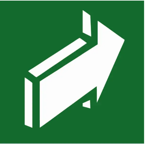 Знак эвакуации Стрелка вправо Белый (д-8027)