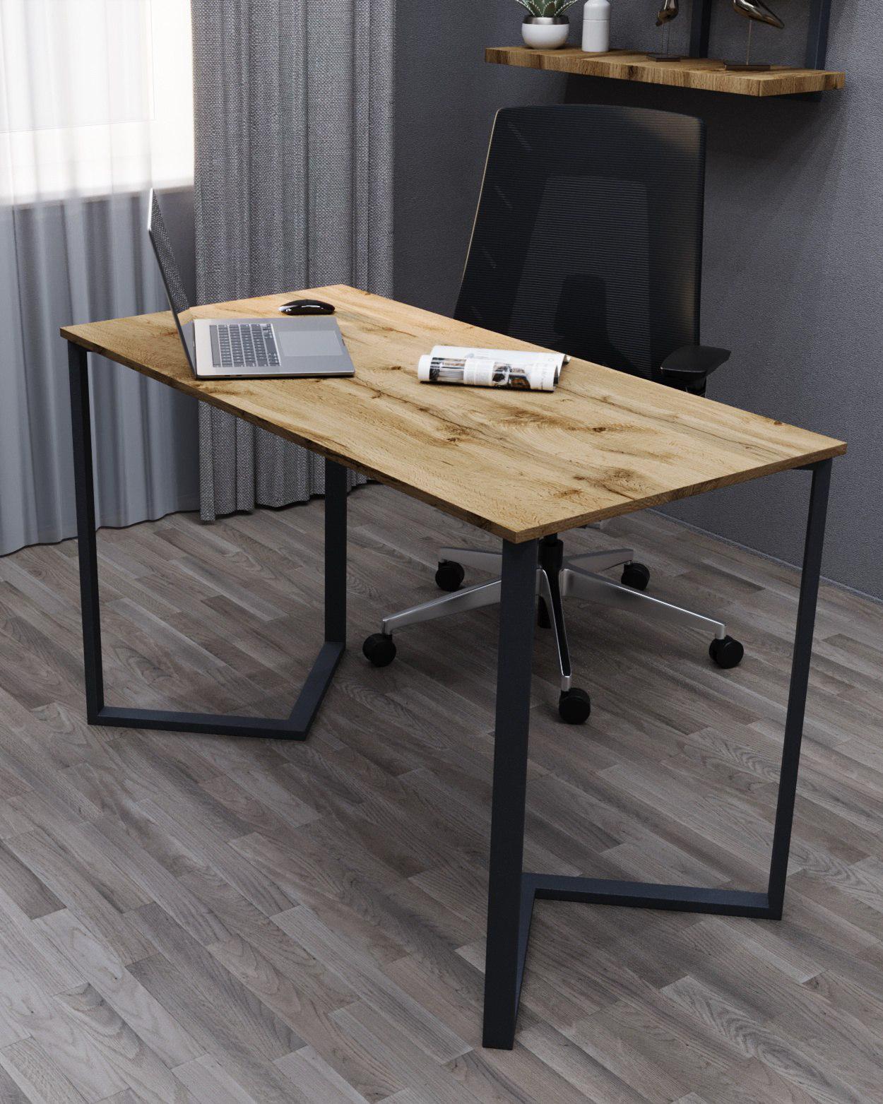 Стол письменный Loft Серия 9 1400х700х16 мм Дуб тахо (18515159)