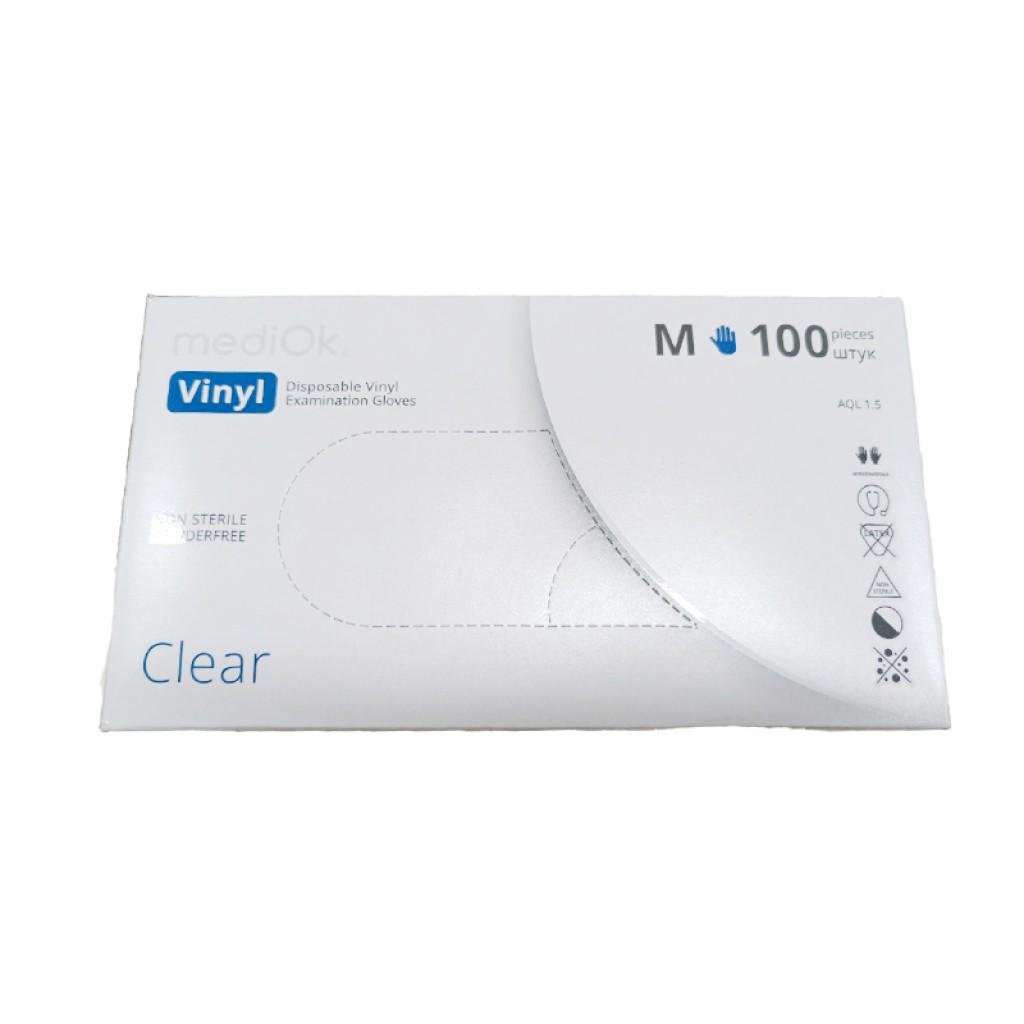 Перчатки виниловые MediOk Clear M 100 шт. Прозрачный (28163472) Перчатки виниловые MediOk Clear M 100 шт. Прозрачный (28163472)