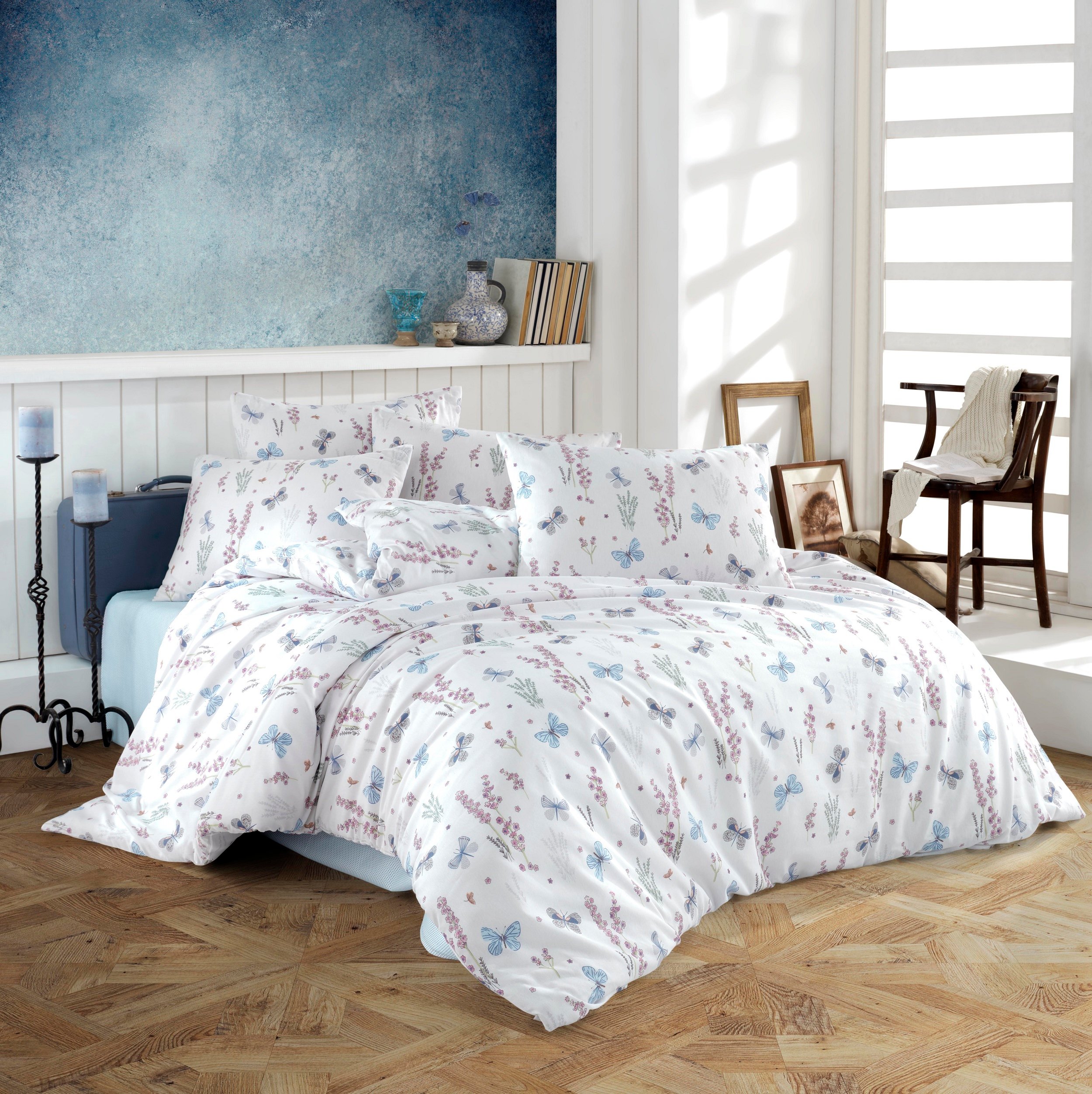 Комплект постельного белья LIGHTHOUSE бязь голд BLUE BUTTERFLY 200х220/2х50х70