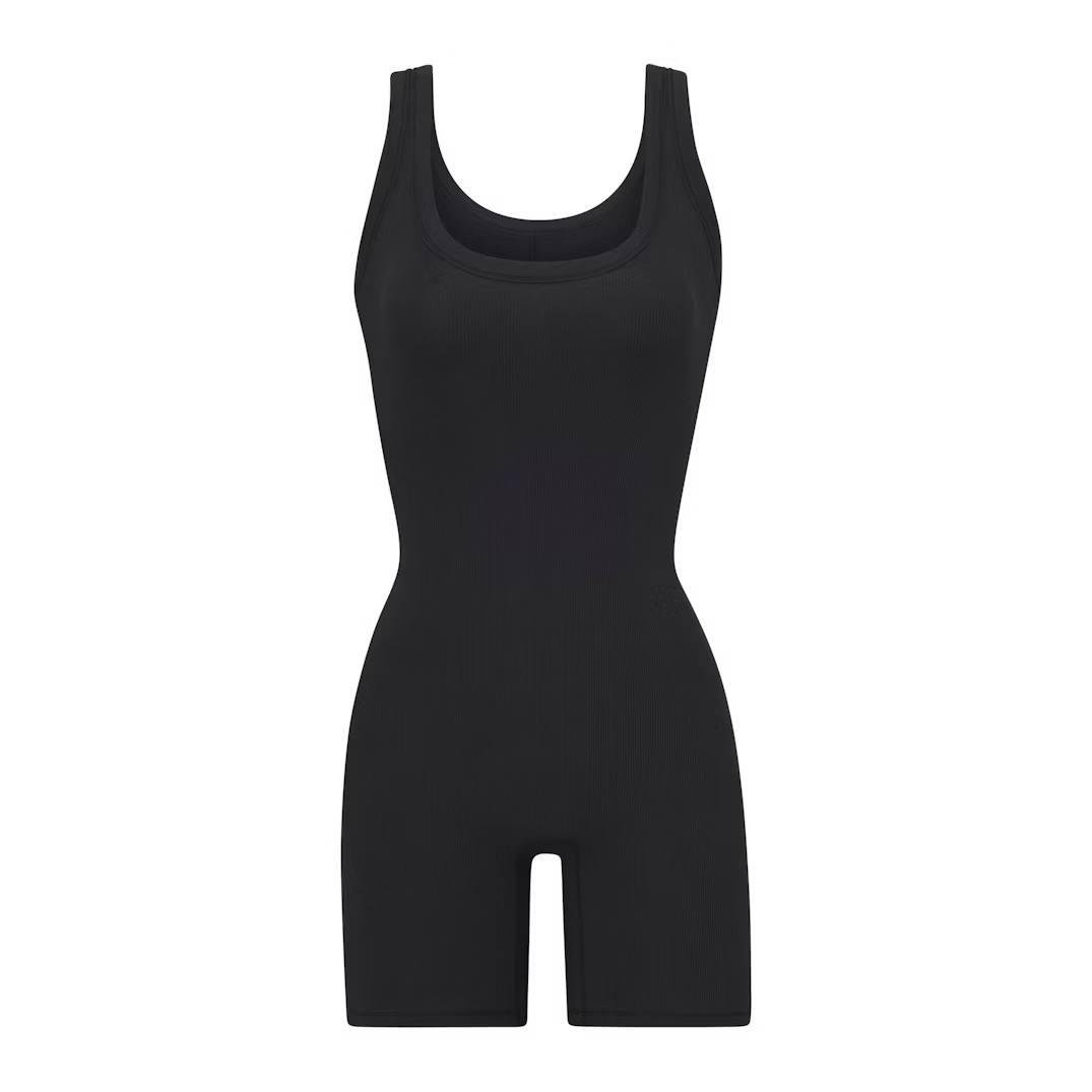 Комбінезон SKIMS Cotton Rib Onesie S Темно-сірий (2132819)