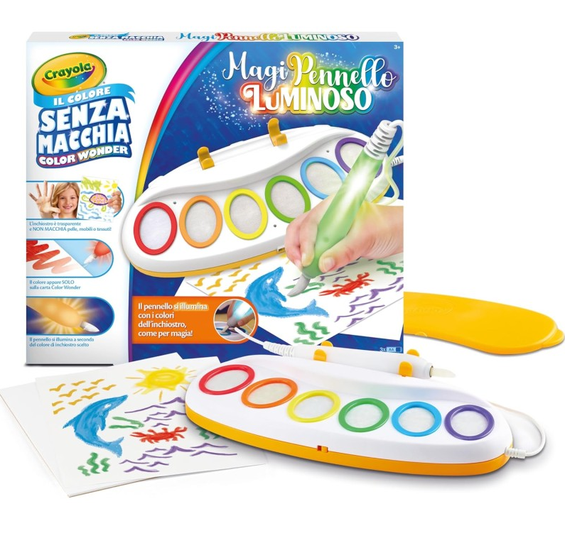 Станція малювання без бруду для малюків Crayola Color Wonder Magic Light Brush 6 фарб (F5S23)