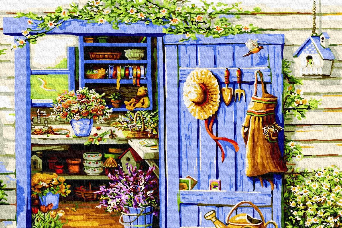 Картина по номерам Brushme GX6117 Дверь у садового дома 40x50 см (1438784495)