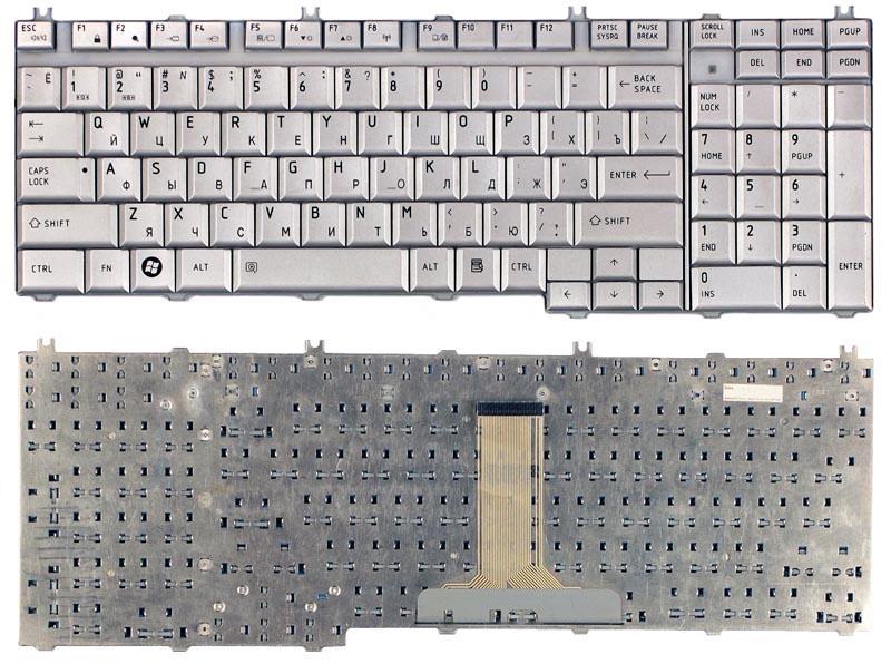 Клавиатура для ноутбука Toshiba Satellite P200/P205/X205 Silver
