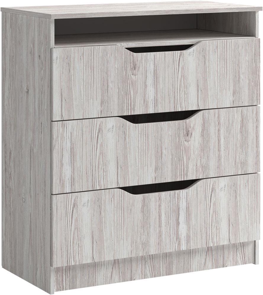 Комод 800 Локи с 3 ящиками Артвуд светлый (000-000-126)