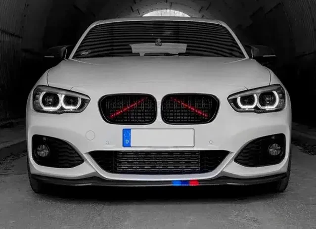 Декоративна вставка в решітку радіатора BMW F10/F06/F12 5/6/7 series Червоний (20376065) - фото 8