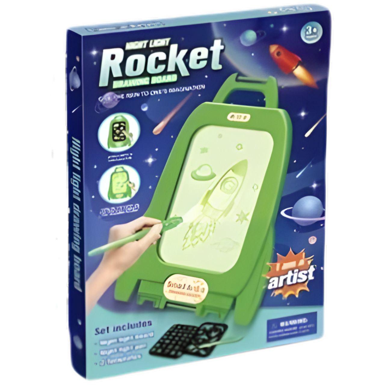 Набор для рисования D 1238-1 планшет/ручка-фонарик зеленого (31232643)