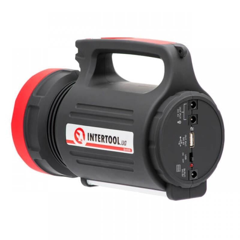 Ліхтар акумуляторний Intertool LB-0105 із сонячною панеллю USB Power Bank 1 LED 5 W та бічна лампа на 22 SMD - фото 7 Ліхтар акумуляторний Intertool LB-0105 із сонячною панеллю USB Power Bank 1 LED 5 W та бічна лампа на 22 SMD - фото 7