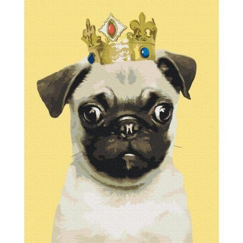 Картина за номерами Коронований мопс 40х50 см Картина за номерами Коронований мопс 40х50 см