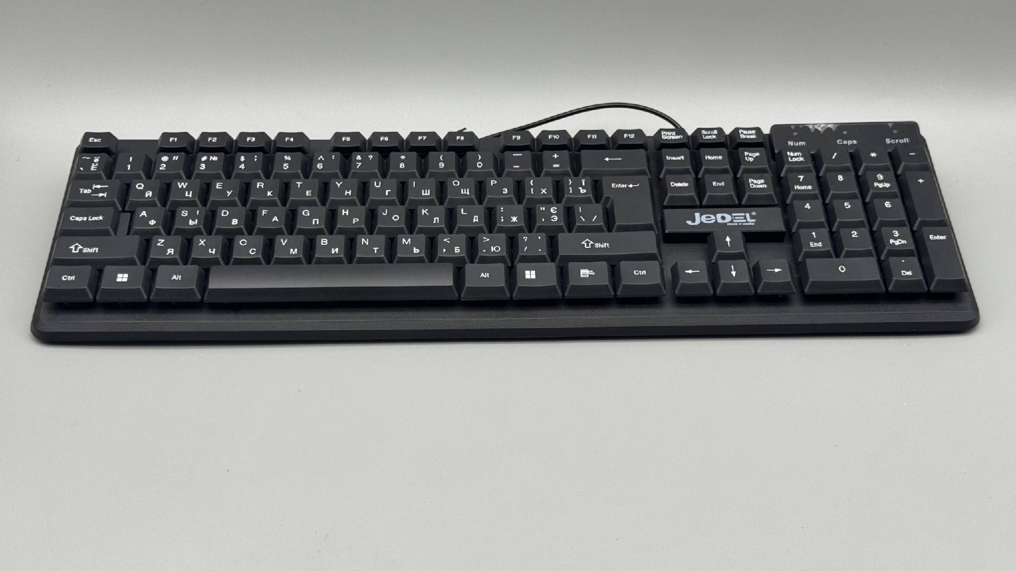 Клавиатура проводная для компьютера Jedel K19 от USB Black (33358671)