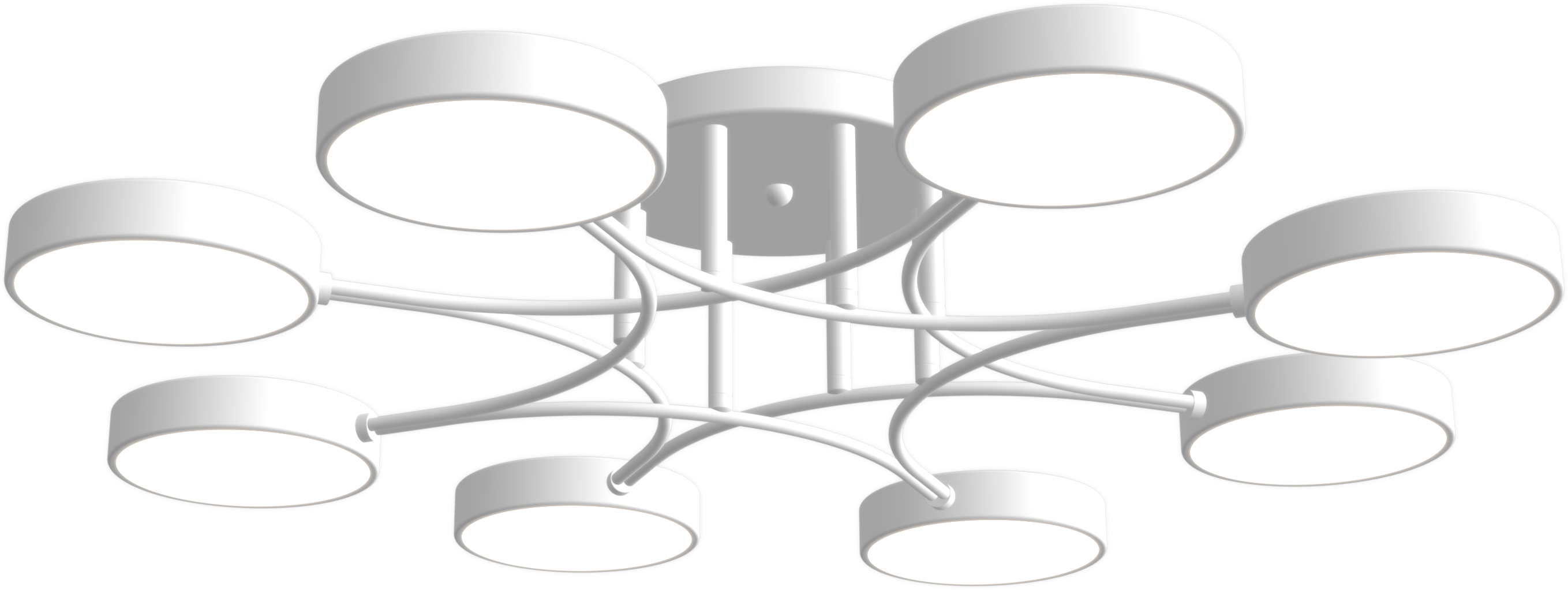 Люстра светодиодная акриловая Sirius B X13266/8 WT Белый