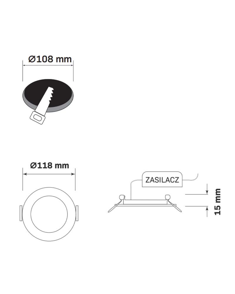 Точечный светильник Goldlux 324108 Rigel Led 1x4,8W 4000K 550Lm IP20 Bk (21433738) - фото 7