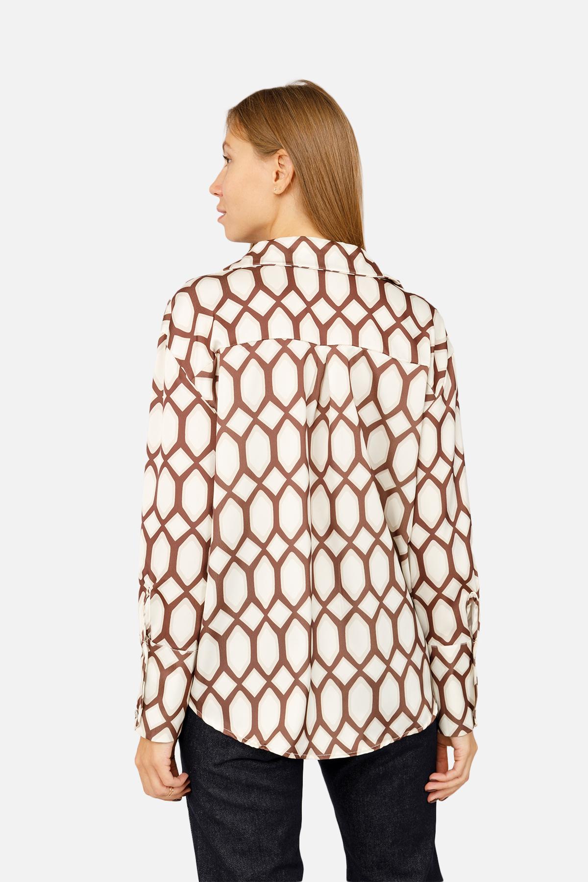 Блуза женская ЦБ-00261346 р. 44 Бежевый (SKT001024285) - фото 3 Блуза женская ЦБ-00261346 р. 44 Бежевый (SKT001024285) - фото 3