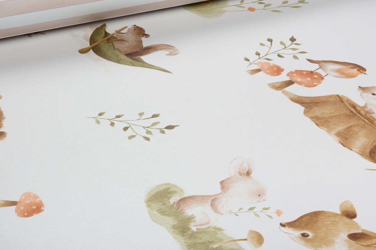 Шпалери флізелінові RASCH Kids World 2 321104 Декор вініл гарячого тиснення 0,53х10,05 м Бежевий