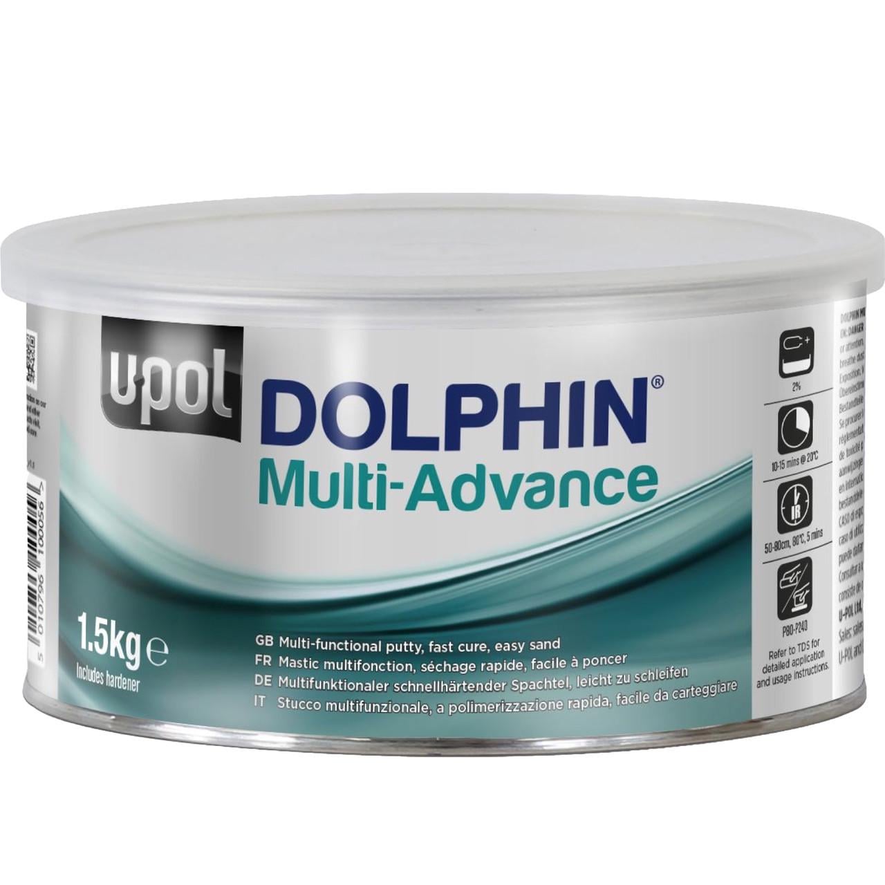 Шпаклевка многофункциональная премиум U-POL Dolphin Multi-Advance Premium 1,5 кг Зеленый