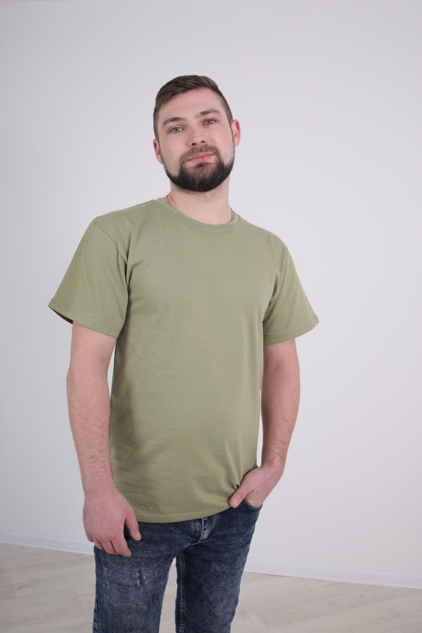 Футболка універсальна СУПЕР БАТАЛ 8XL бавовна 100% СВІТЛА ОЛИВА