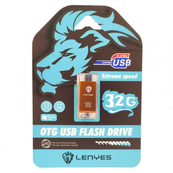 Флешка двостороння USB/Micro USB Lenyes 32GB (9441) - фото 1