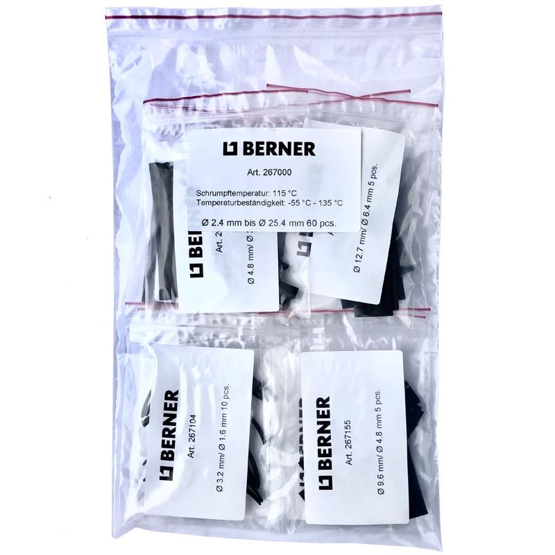 Набір термоусадочних трубок Berner 60 шт. (267000)