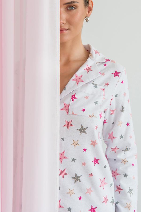 Піжама фланелева Forli Rose Galaxy FL0057-25-69 з брюками L (18164122) - фото 3 Піжама фланелева Forli Rose Galaxy FL0057-25-69 з брюками L (18164122) - фото 3