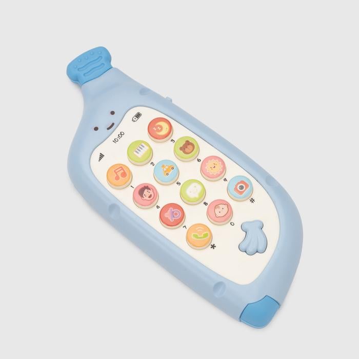 Телефон музичний TK Union Group Бананчик 12 кнопок світло/звук/пісні/казки Блакитний (TK 85544)