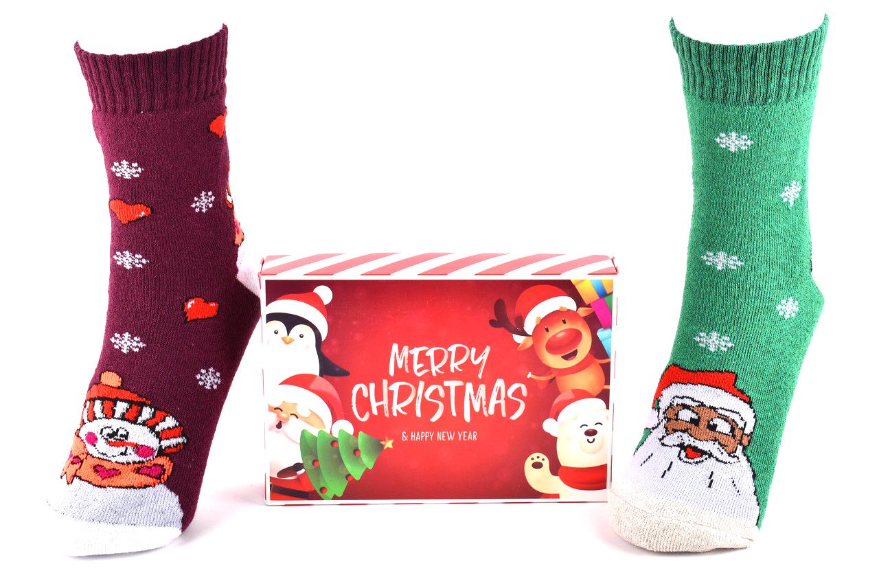 Шкарпетки жіночі Merry Christmas в подарунковій упаковці 2 пари р. 36-40 (Y107)