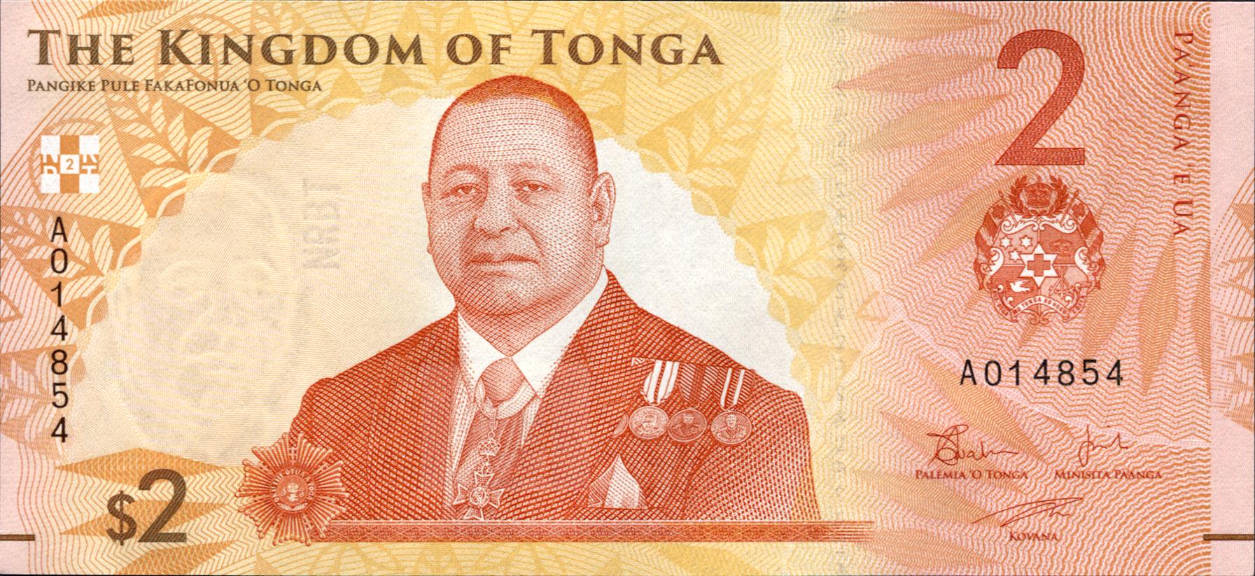 Колекційна банкнота Тонга 2023 2 паанга 2024 PW50 UNC