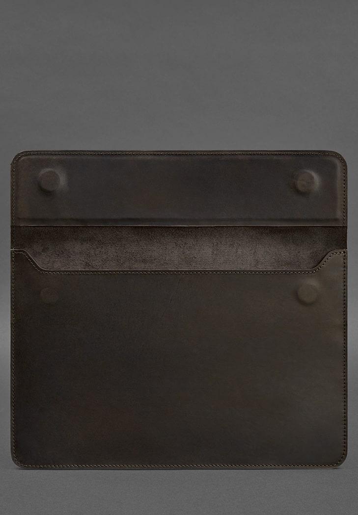Чехол-конверт кожаный на магнитах для MacBook 15-16" Crazy Horse Темно-коричневый (A-026937) - фото 3 Чехол-конверт кожаный на магнитах для MacBook 15-16" Crazy Horse Темно-коричневый (A-026937) - фото 3