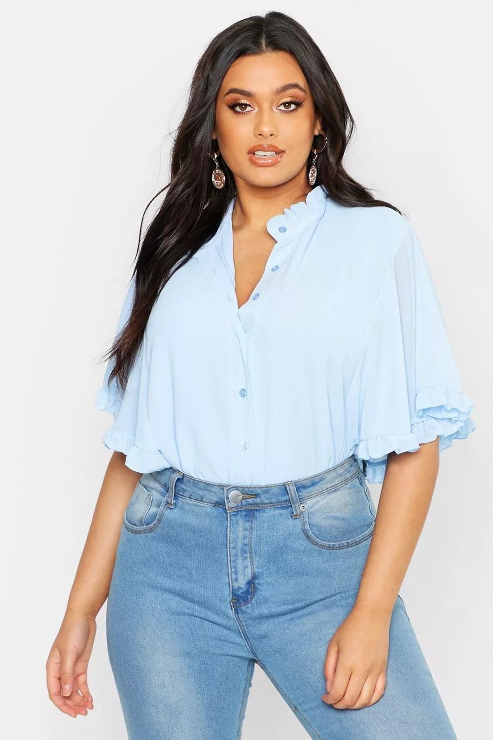 Блуза Boohoo XL Блакитний (10374/UK16)