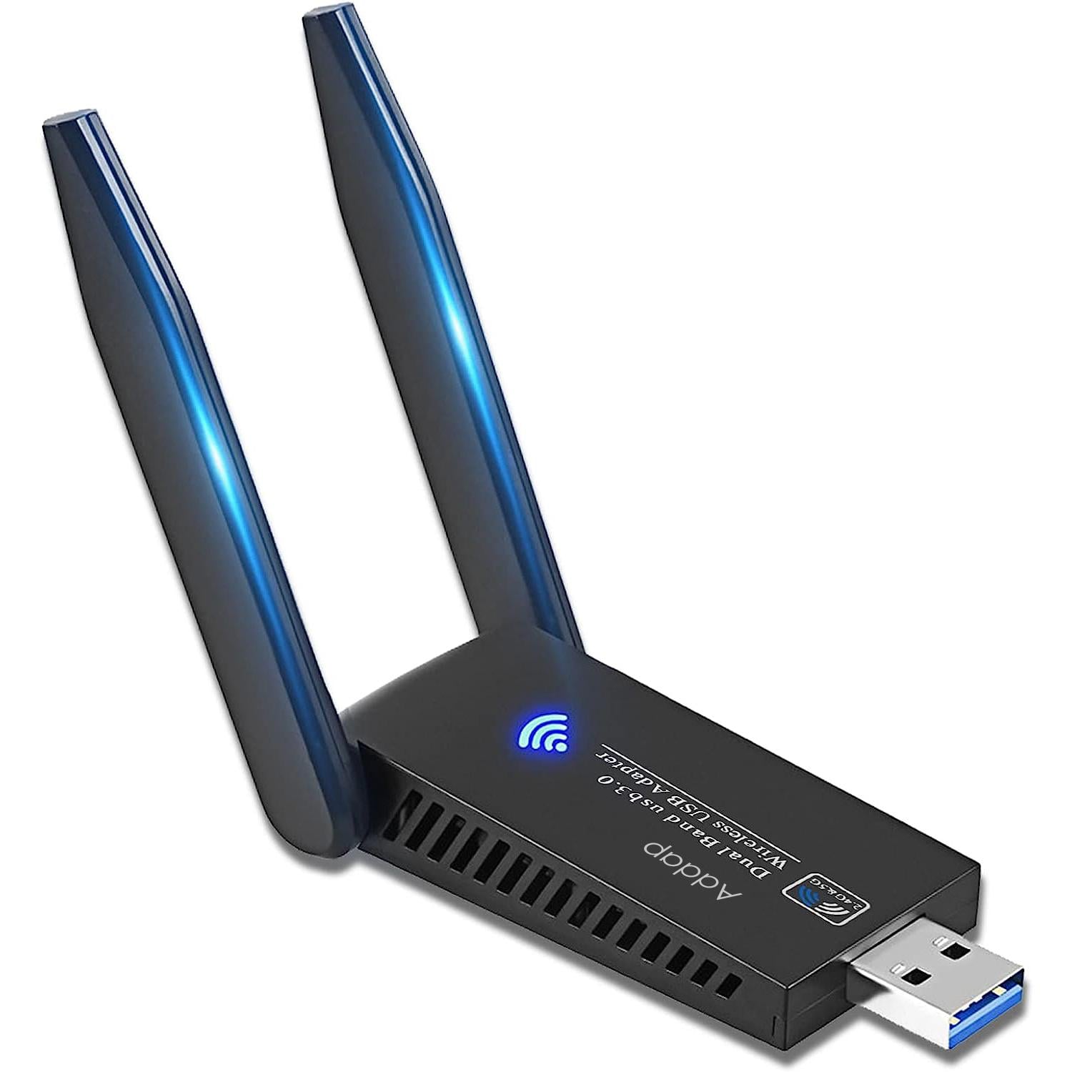 Адаптер сетевой USB Wifi Addap UWA-05 двухдиапазонная беспроводная сетевая карта 2,4/5 GHz 1300 Mbps