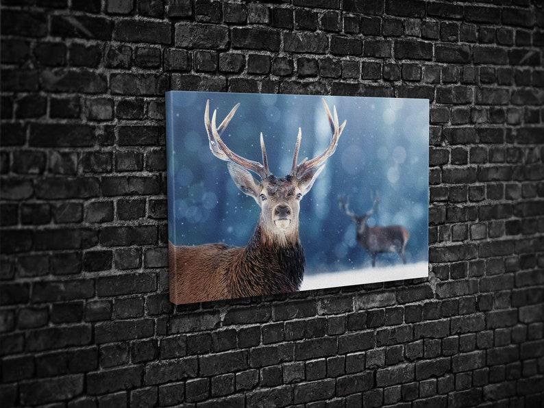 Картина для интерьера Северный олень 120x80 см (529)