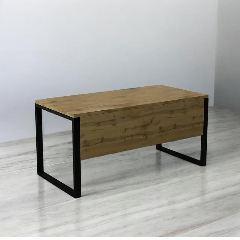 Стіл керівника Tobi Sho LOFT Gold СКГ/1 прямий стільниця 36 мм 1800х800х765 Дуб аппалачі