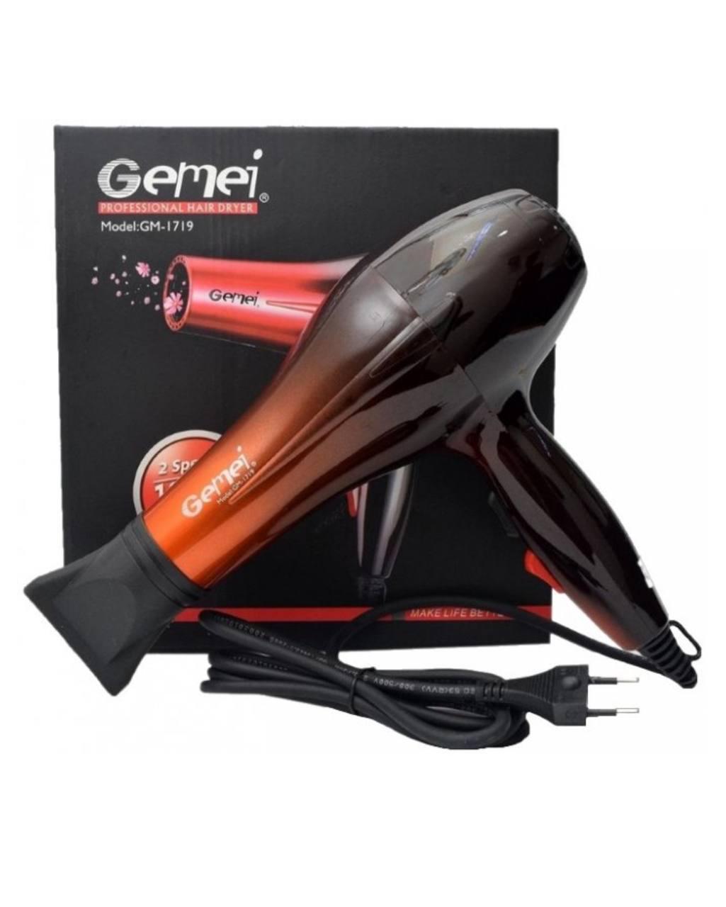 Фен Gemei GM-1719 професійний для сушіння волосся 1800W (100151) Фен Gemei GM-1719 професійний для сушіння волосся 1800W (100151)