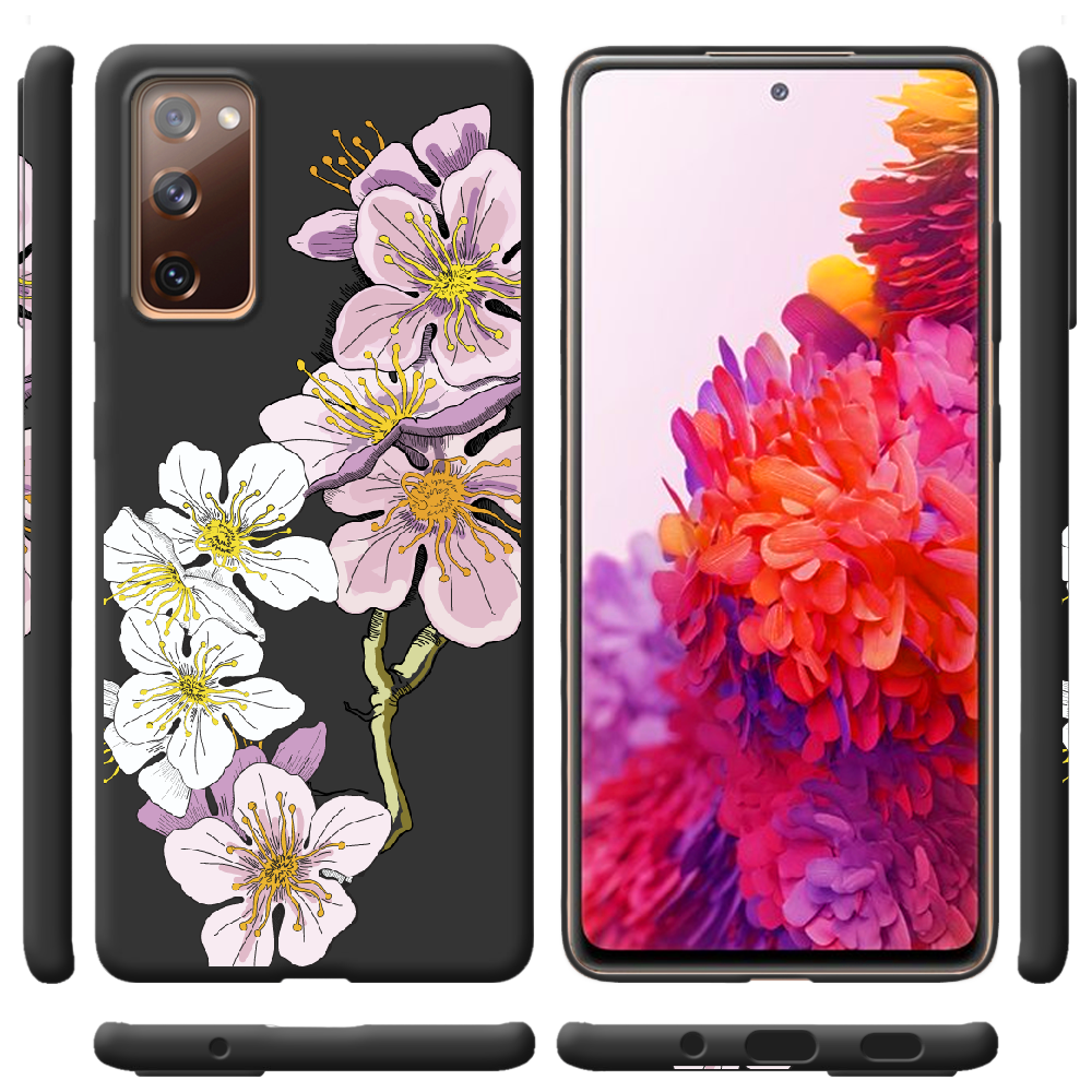 Чехол Boxface Samsung G780 Galaxy S20 FE Cherry Blossom Черный силикон (41035-cc4-41529) - фото 2