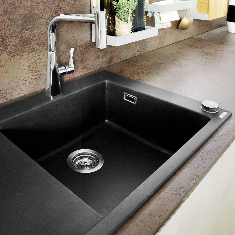 Мийка кухонна Hansgrohe S514-F450 поличка зліва 1050х510 мм Graphite/Black (43314170) - фото 2