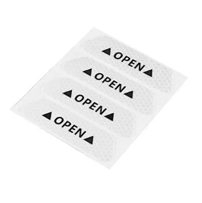 Наклейка автомобильная "open" 4 шт. Серебристый (1088519205)