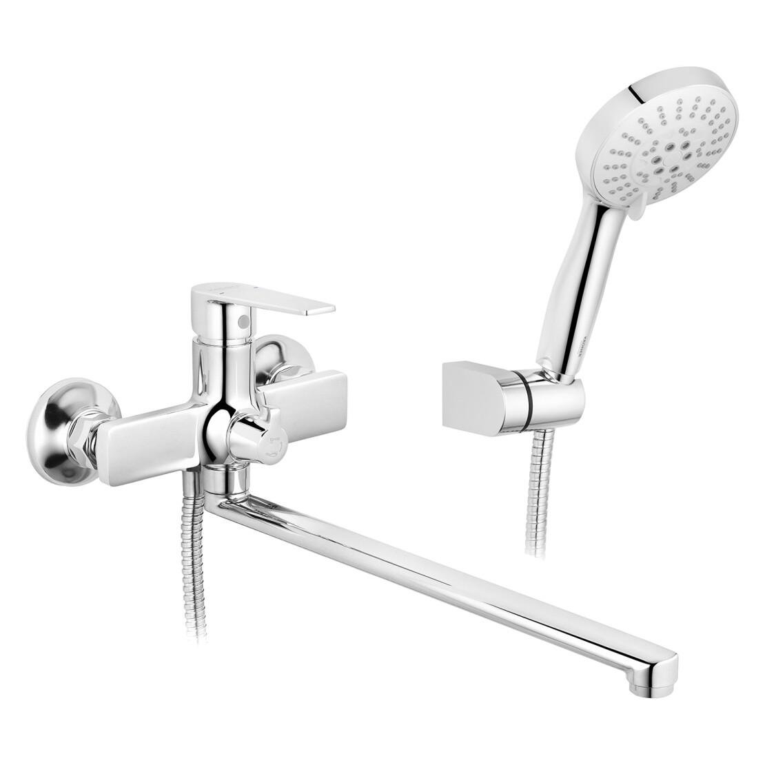 Змішувач для ванни Kroner KRP Eifel C070 з душовим гарнітуром Хром (CV023616)