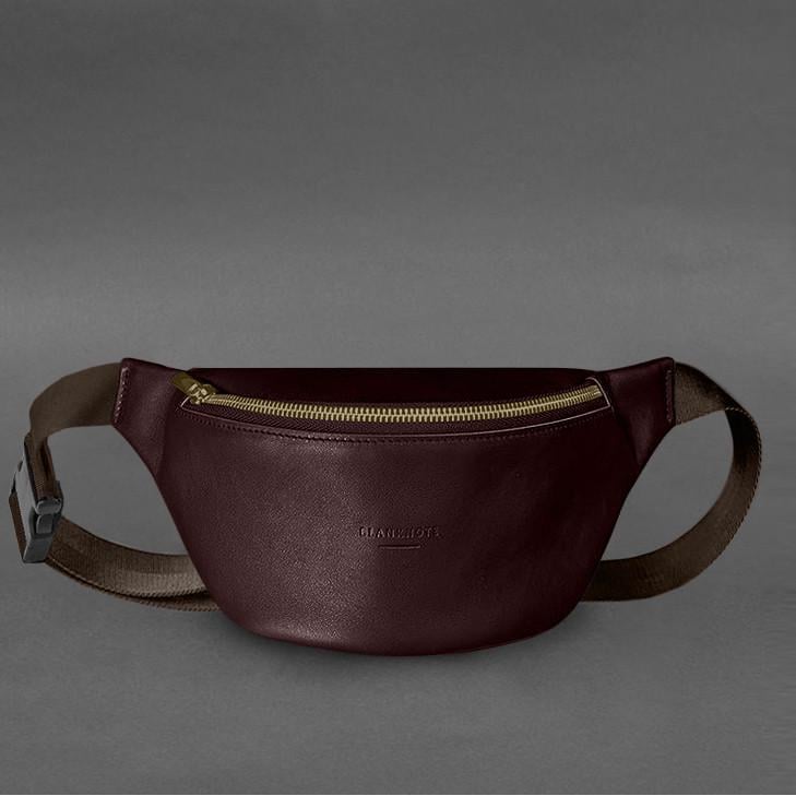 Сумка шкіряна -бананка Kanny Бордовий (A-028818)