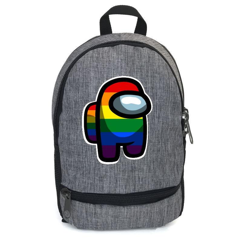 Школьный рюкзак подростковый Cappuccino Toys с принтом Among Us AMNG-0010 12,5 л Серый (1367213627)