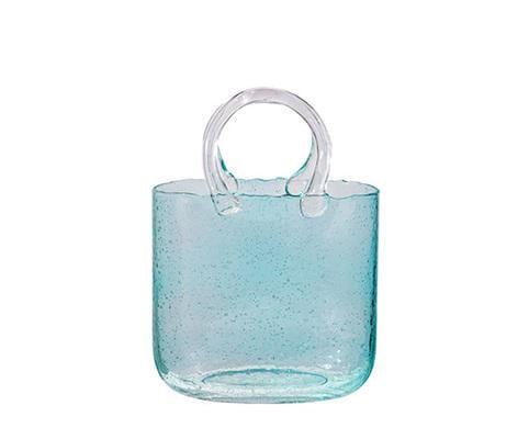 Ваза стеклянная 18660 19,5х28 см Голубой (5011895)