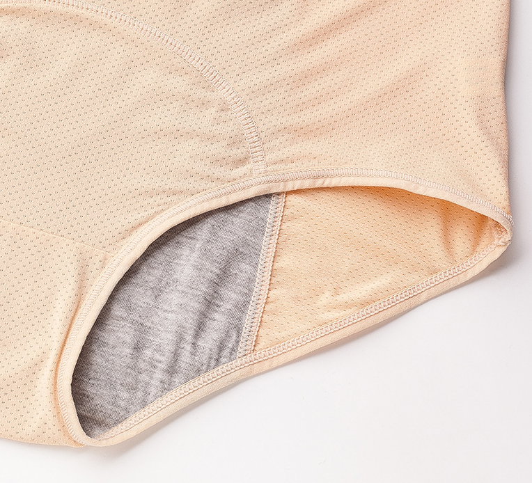 Трусы слипы для месячных и при недержании с максимально высокой посадкой 6XL Бежевый - фото 4