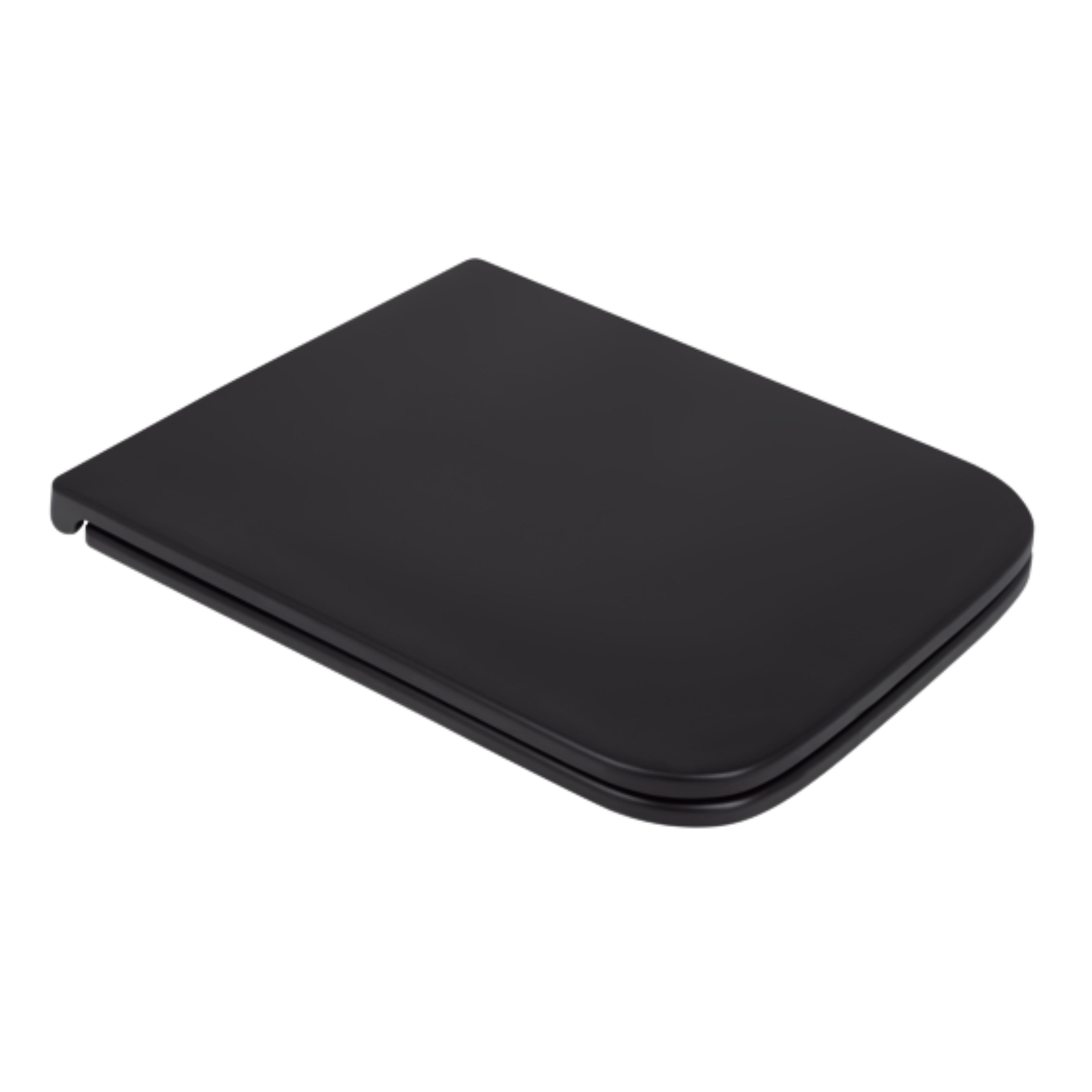 Сиденье для унитаза Qtap Gemini Slim Duroplast/Quick Release с микролифтом 435x357x37 мм Black Matt (QT99HY2312MB)