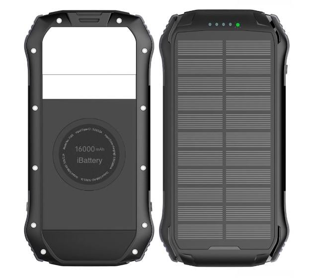 Солнечная панель F16S 1,8W повербанком противоударным 16000 mAh USBx2 - фото 2 Солнечная панель F16S 1,8W повербанком противоударным 16000 mAh USBx2 - фото 2