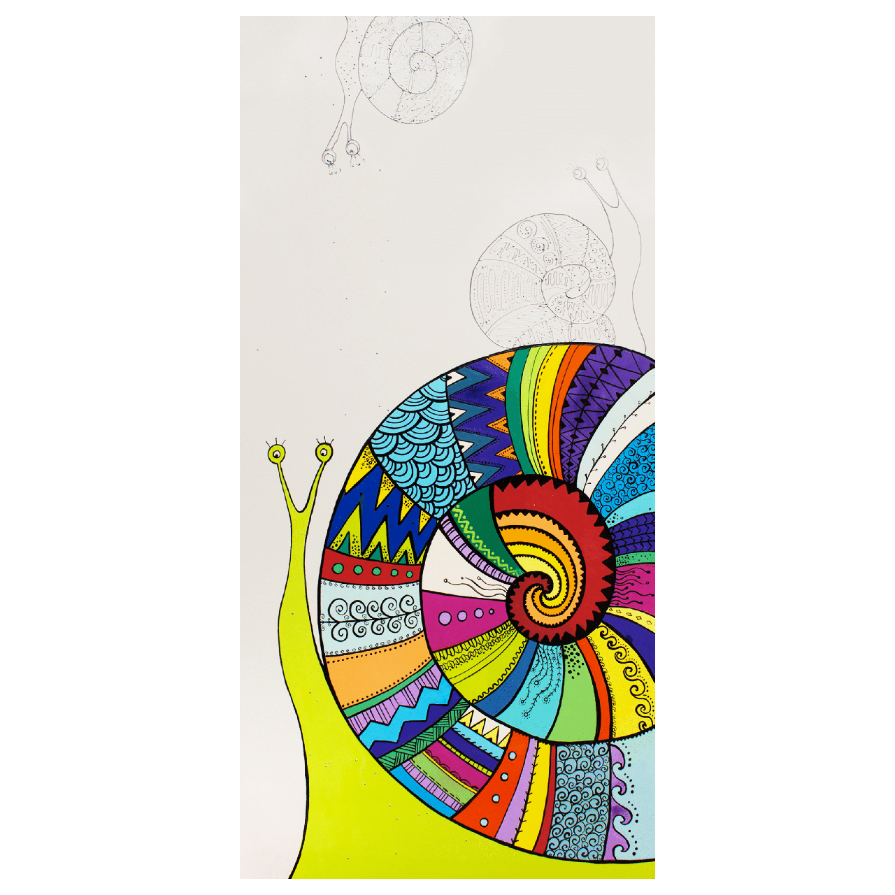 Металокерамічний обігрівач дизайнерський Uden-S-700 Равлик зі шнуром до 14 м2 978х475 мм (25748373)